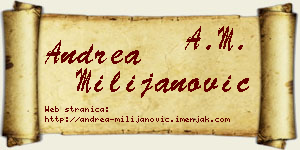 Andrea Milijanović vizit kartica